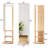 360° Rotating Multifunctional Full Length Mirror With Hook Storage Rack Coat Rack