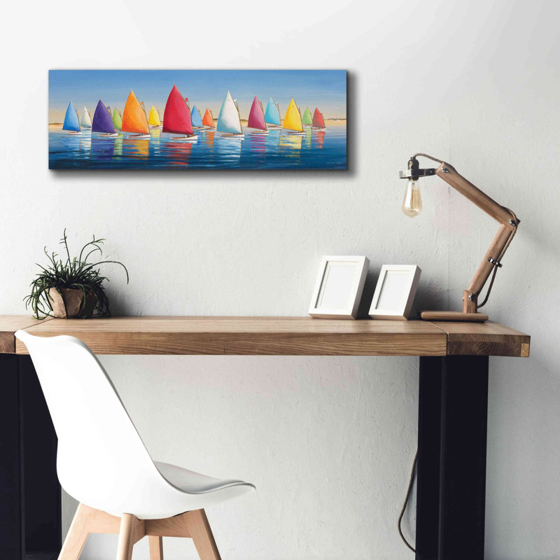 «Flying Colors» par Sally Caldwell Fisher, art mural sur toile giclée, H 12 po x l 36 po x P 1,5 po