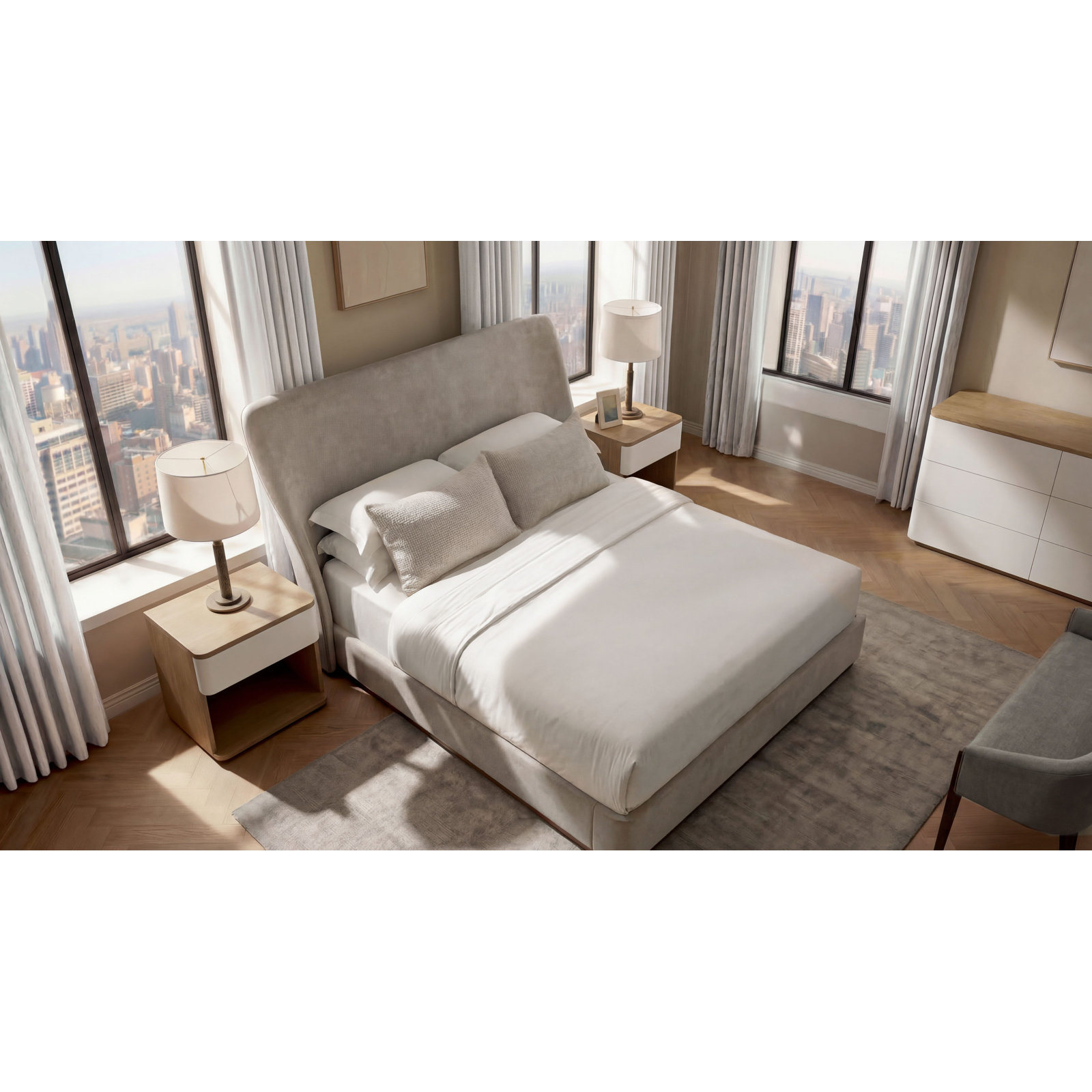 Dones Upholstered Bed, King