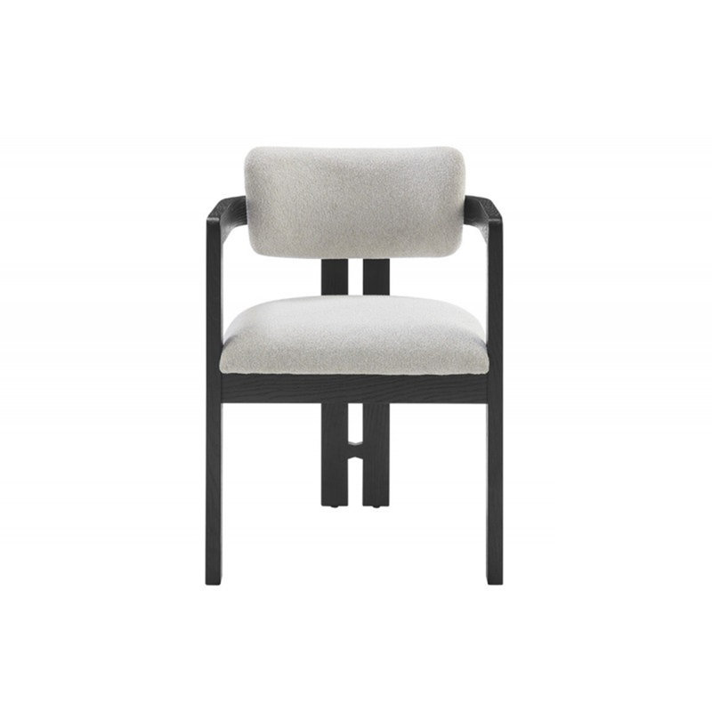 Chaise de salle à manger rembourrée 1 pièce Modern, Noir