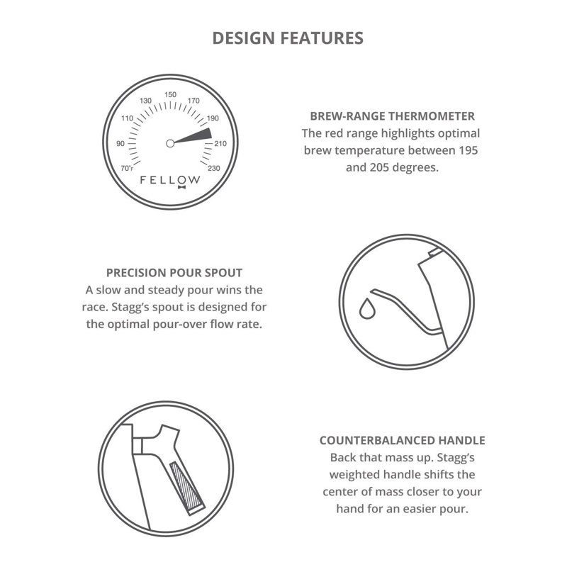 Matte Black Stainless Steel Gooseneck Pour-Over Kettle with Thermometer