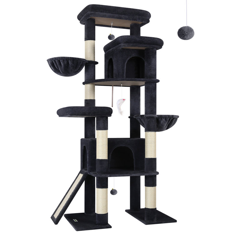 78cm H Cat Tree, Dark Grey