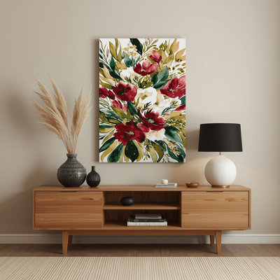 Watercolor Floral 25 Beige Metal Wall Art