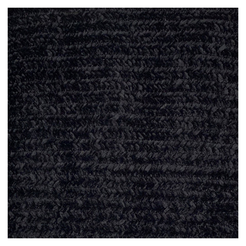 Tapis tressé en chenille de polyester Mariela - noir, 42 po x 66 po ovale
