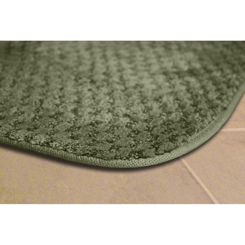 Juliahna Nylon Bath Rug with Non-Slip Backing, Deep Fern, 24" x 40"