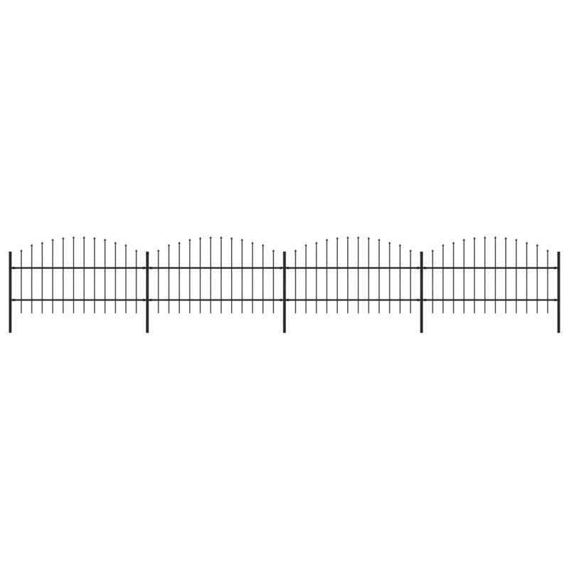 Aayan Garden Fence Spear Outdoor Panel Barrier Border Privacy Multi Sizes, 100cm H x 680cm W x 1cm D
