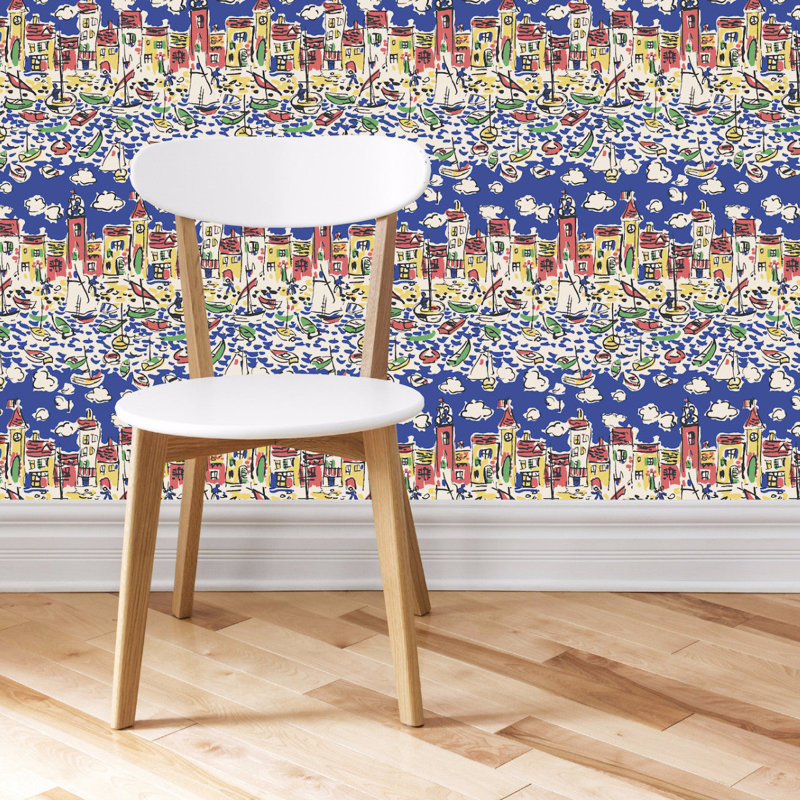 St.Tropez Wallpaper Roll, Deep Blue