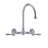 Whitehaus Collection Wall Mount Faucet with Gooseneck Swivel Spout and Solid Brass Side Spray-55879956-93327261