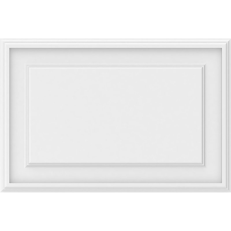 Panneau mural surélevé en PVC blanc Legacy, H 16 po x l 24 po x P 0,63 po