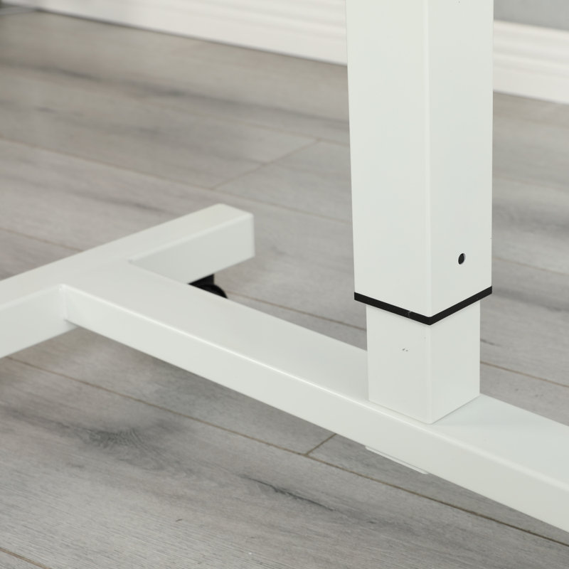 Raygen 28" Pneumatic Height Adjustable Standing Desk, White