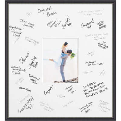 Stylish Signature Mat Picture Frame, Photo Frame Wedding Guest Book Alternative, Autograph Picture Mat for Signature Board, Wedding Celebrations Graduations Support Encouragement or Retirement