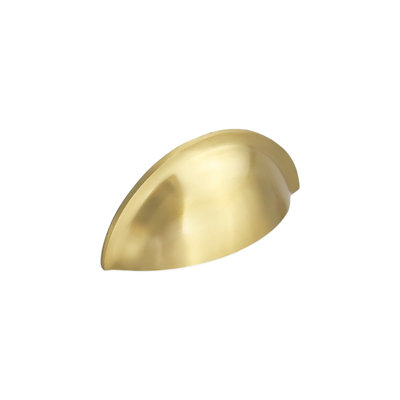 Cup Drawer Pull - Small Satin Brass