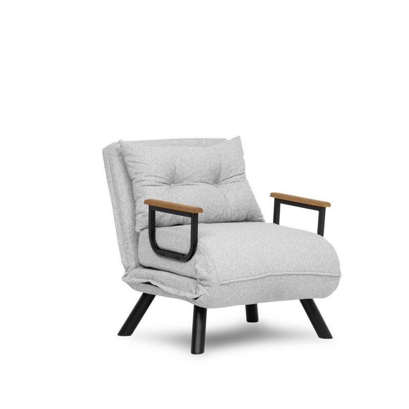 Allinson 60cm Upholstered Futon, Grey