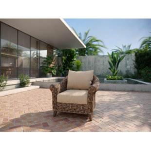 Chaise de patio avec coussins Sunbrella Cayman