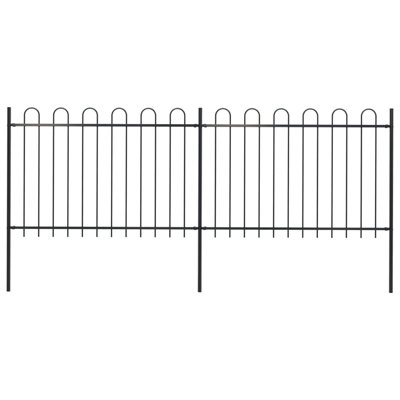 Verla Black Metal Fence Panels Included