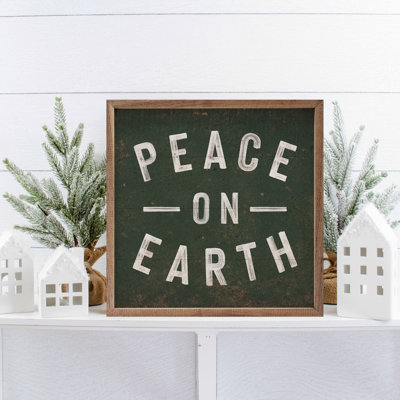 Peace On Earth Lines Green