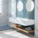 47.2" L X 15.7" W X 5.9" D Wall-Mount Bathroom Sink In Matte Solid Surface Material SWBS02WH-4718
