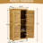 Vertical Outside Storage Shed - Lockable Door, Waterproof Roof, 2 Removable Shelves, Natural Wood, For Lawn, Patio, Backyard Outdoor Cabinet With Door & Roof Solid Fir Backyard, Garage