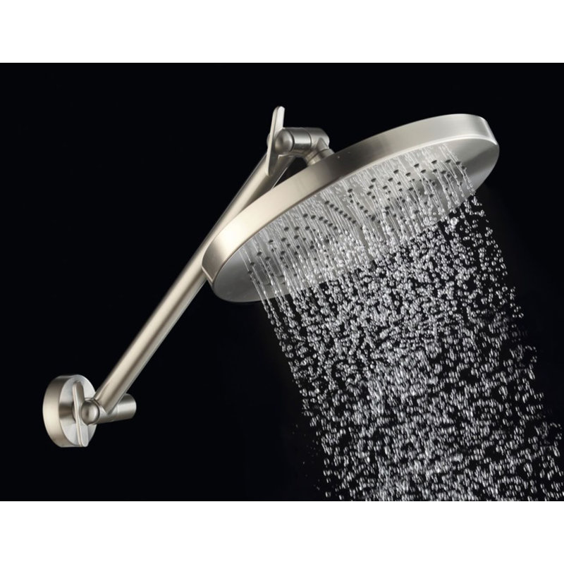 Pomme de douche fixe Rain Flood, Nickel satiné