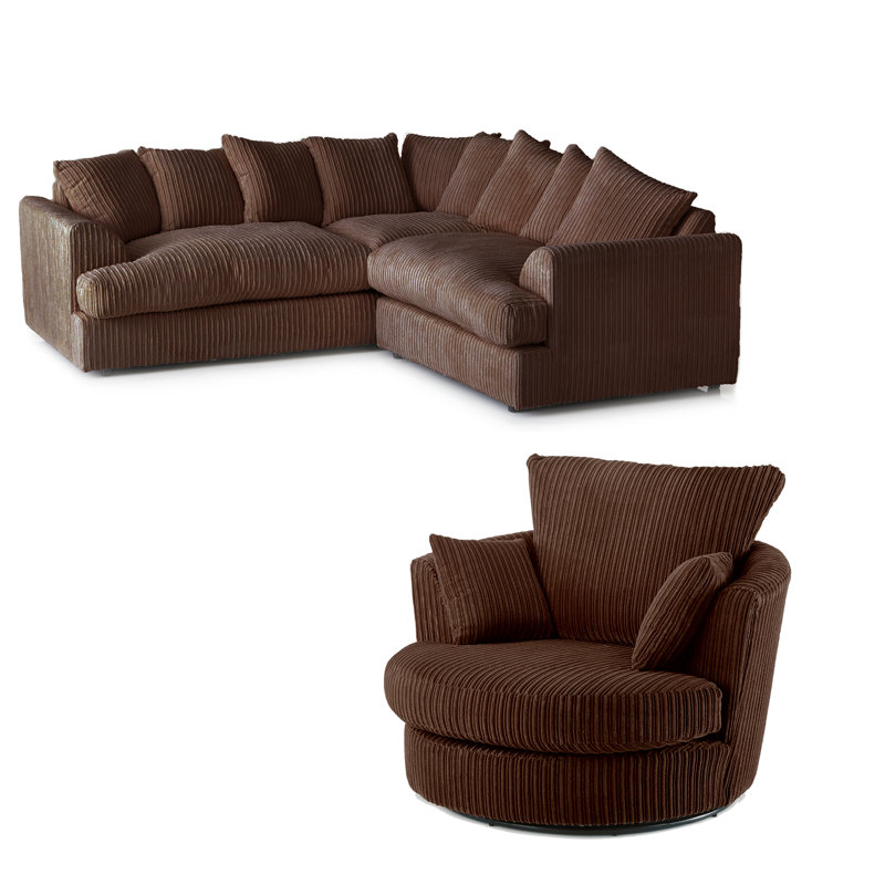 Custinne 2 - Piece Living Room Set, Chocolate