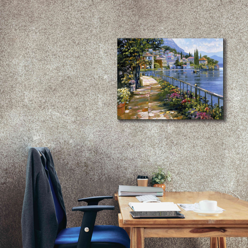 «Sunlit Stroll» par Howard Behrens, impression sur toile giclée sur toile, H 26 po x l 34 po x P 1,5 po