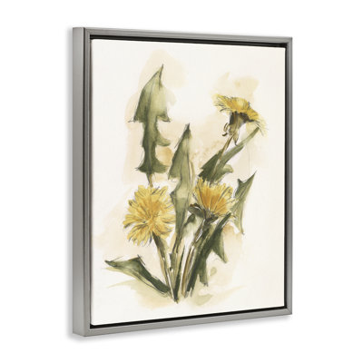 Art traditionnel sur toile flottant encadré par pissenlit jaune traditionnel par Ethan Harper
