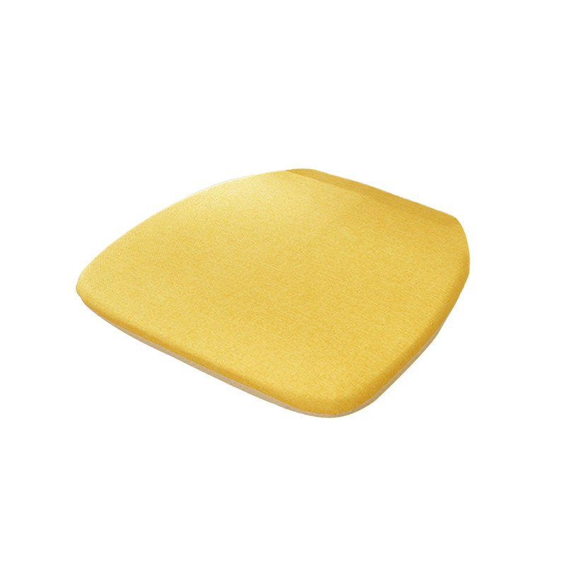 Summer Flax And Linen Horseshoe Shaped Chair Cushions Dining Chair Cushions With Straps Non-sliped, Yellow