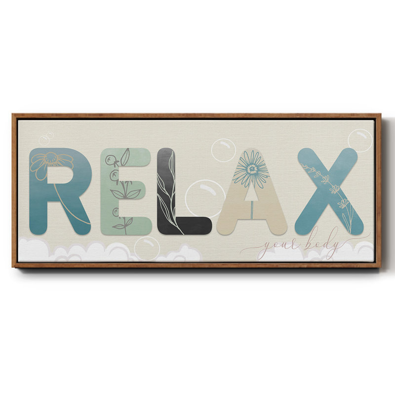 Relax Your Body - toile encadrée, H 20 po x l 50 po