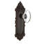 Victorian Plate with Oval Clear Crystal Door Knob-1125564783