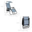  Méridienne inclinable et pliable avec abat-jour, appui-tête et plateau - bleu cendré-347232086