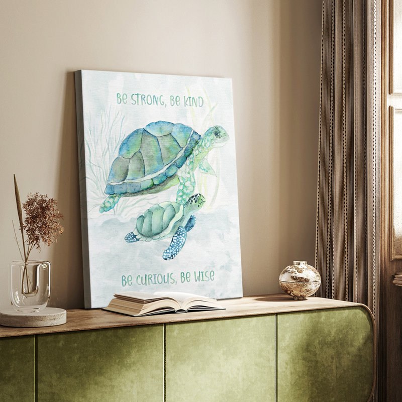 Famille de tortues I - galerie Cavas sur mesure, H 12 po x l 8 po