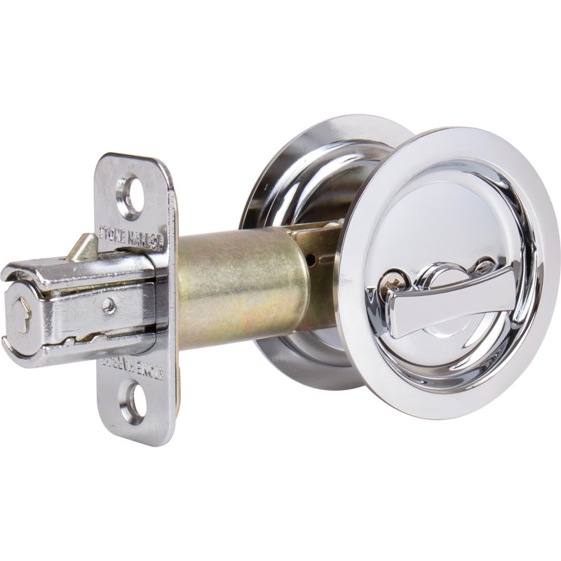 Verrou rond pour porte de poche, Chrome poli