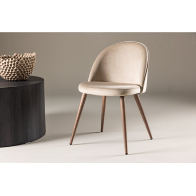 Harrisburg 46cm H Polyester Upholstered Side Chair in Beige