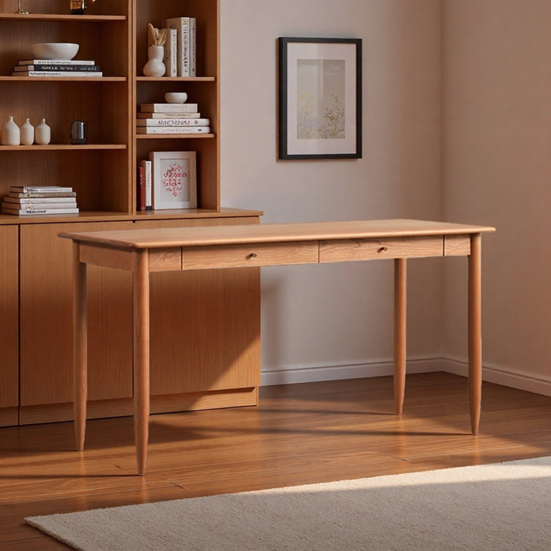 Bureau simple en bois de cerisier durable Simple Home Non Oui, H 29,52 po x l 70,86 po x P 21,65 po