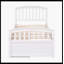 Lit plateforme simple en bois massif avec 6 tiroirs, blanc
