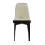 De 2 chaises de cuisine, cuir PU luxueux, pieds en métal noir pour une cuisson confortable (beige et coussins moelleux, confort-444628059-445060366