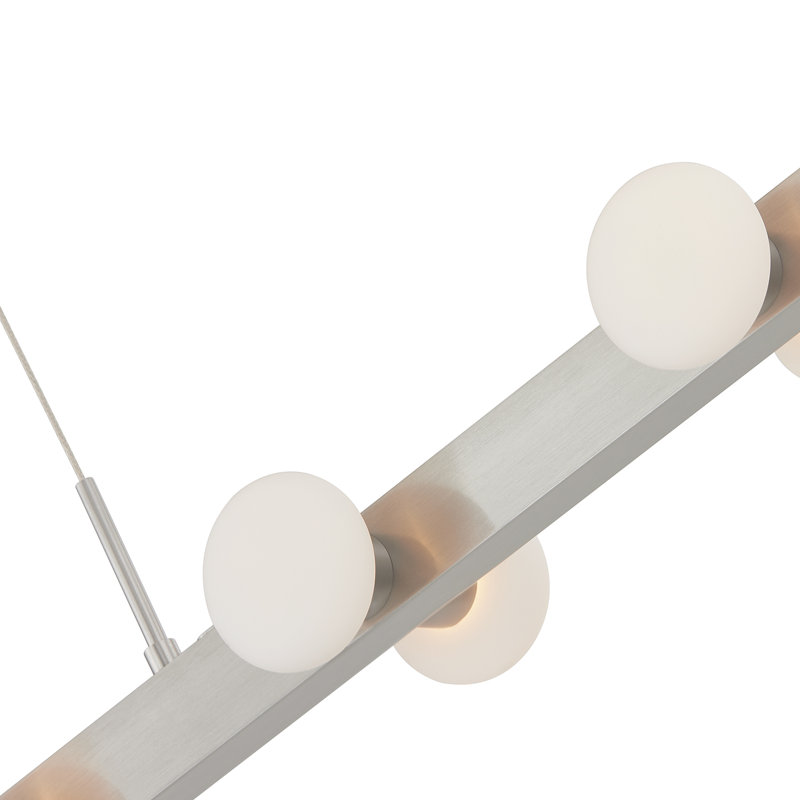 Rezz 6 - Light LED Pendant, Brushed Nickel