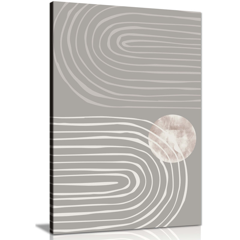 Gray Arch Line - Wrapped Canvas Print, 61cm H x 91cm W