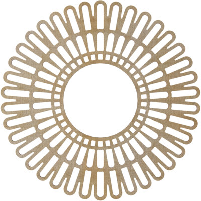 Médaillon de plafond en bois ajouré de 40 po x P 14 po x P 7/8 po x Cerise