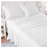 4-Piece Full Size Microfiber Sheet Set with Ruffled Hem, Bright White, Deep Pocket Fitted Sheet