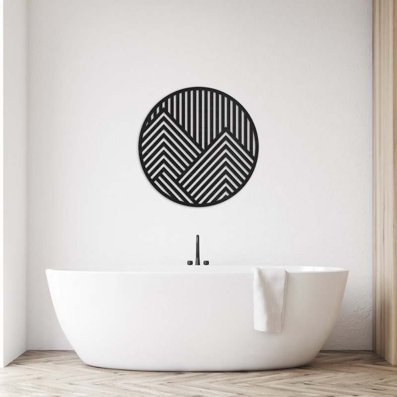 Handmade Wall Decor on ACM, 32" H x 32" W x 0.25" D, Silver