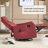 Faux Leather Heat Massage Manual Recliner Chair With Rocker And Swivel-2128909813
