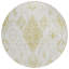Tapis 8 po beige et ivoire rond lavable pour l'intérieur marocain