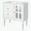 Ensemble de meuble-lavabo à structure en bois avec lavabo en résine et 2 tiroirs-1984366935
