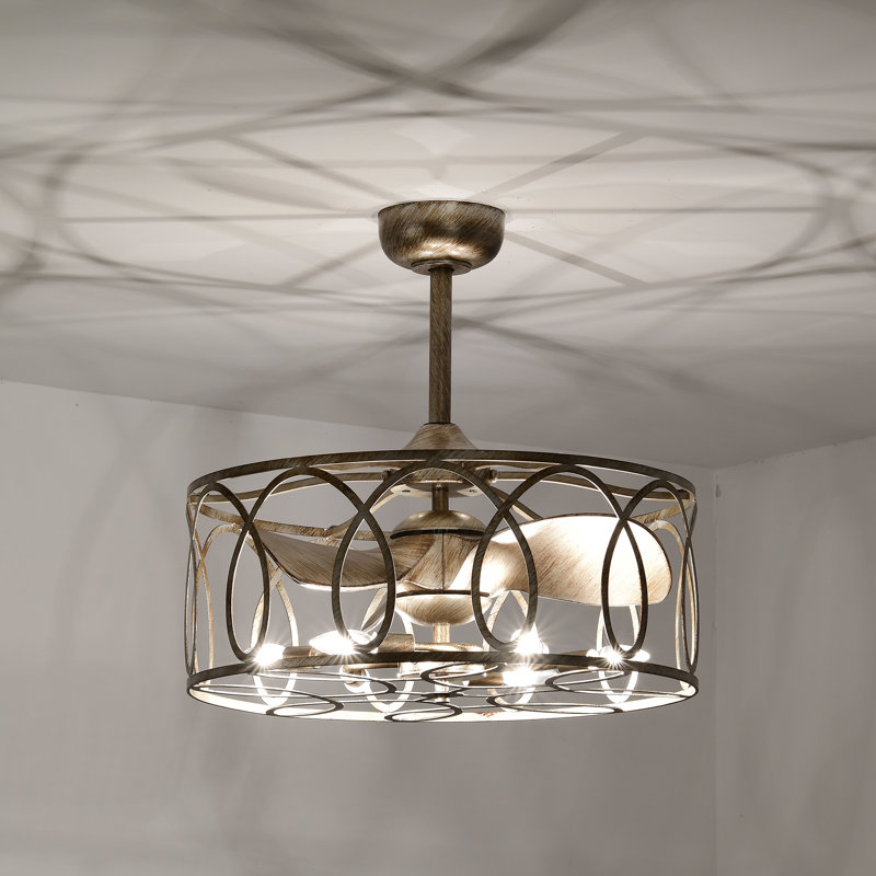 Télécommande de ventilateur de plafond à 3 pales de 18 po avec ensemble d'éclairage inclus