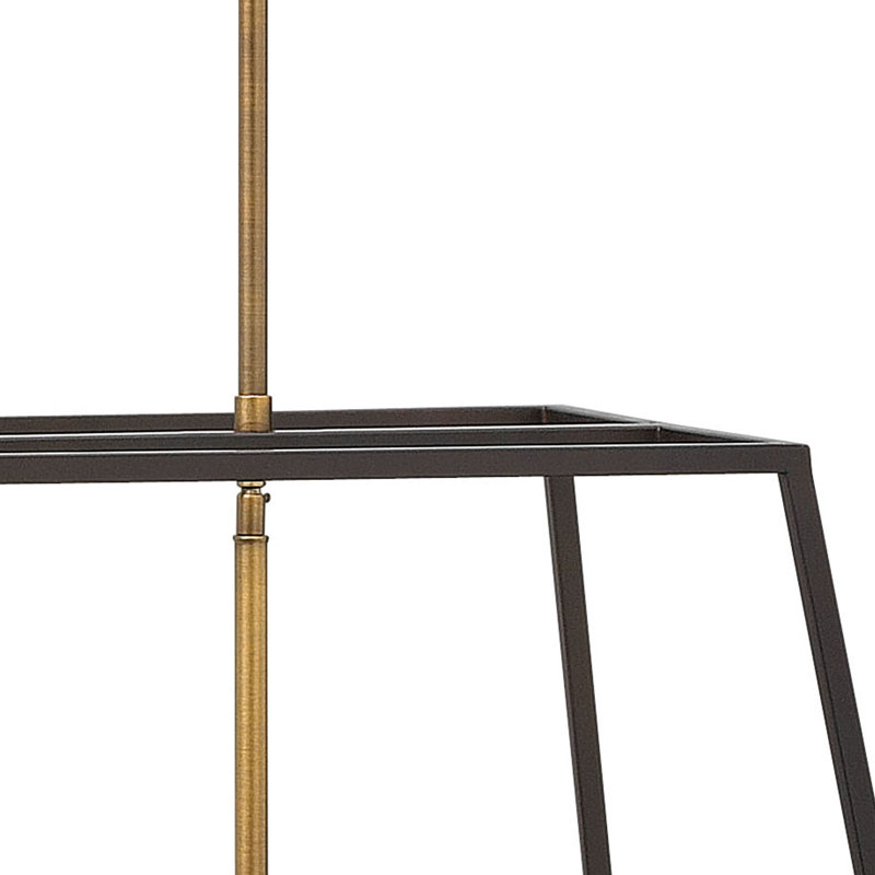 Burley Oak 4-Light Single Geometric Pendant, 24.5" H x 22" W x 22" D
