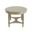 Table basse ovale avec tablette inférieure