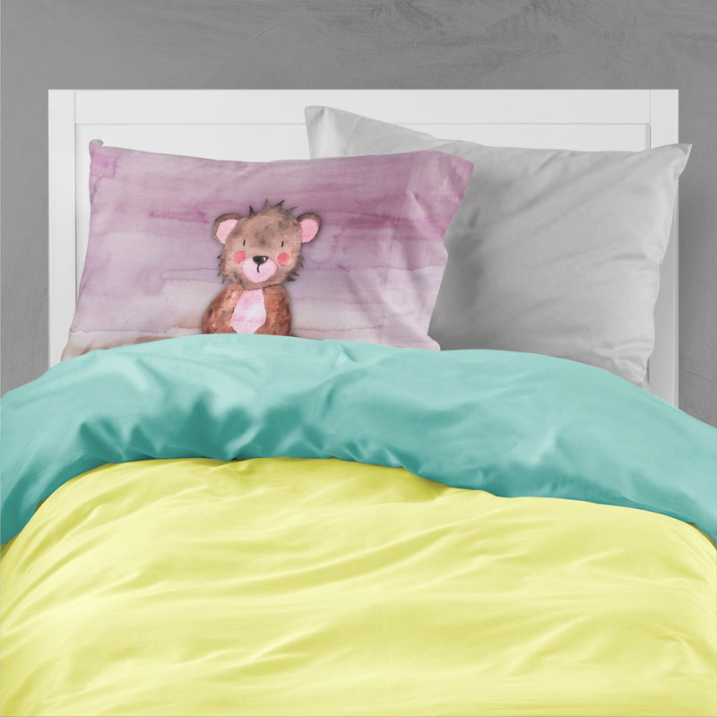 Taie d’oreiller aquarelle ours