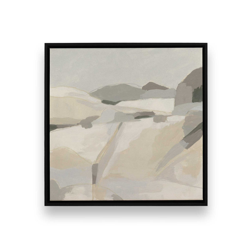 Muted Landscape Layers II Print, 32.75" H x 32.75" W x 1.75" D, Satin Black Floater Framed, 1