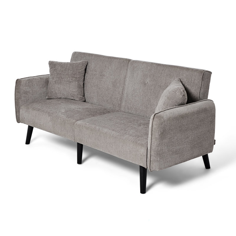 Shiflet 2 Seater Clic Clac Sofa Bed, Grey